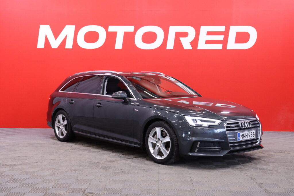 Audi - A4 - Avant Business Sport Comfort S line Edition 2,0 TDI 140 kW quattro S tronic // Suomi-auto / Webasto / Koukku / Sporttipenkit / LED // Audi - A4 - Avant Business Sport Comfort S line Edition 2,0 TDI 140 kW quattro S tronic // Suomi-auto / Webasto / Koukku / Sporttipenkit / LED // - Farmari