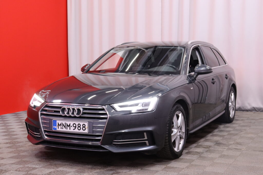 Audi - A4 - Avant Business Sport Comfort S line Edition 2,0 TDI 140 kW quattro S tronic // Suomi-auto / Webasto / Koukku / Sporttipenkit / LED // Audi - A4 - Avant Business Sport Comfort S line Edition 2,0 TDI 140 kW quattro S tronic // Suomi-auto / Webasto / Koukku / Sporttipenkit / LED // - Farmari
