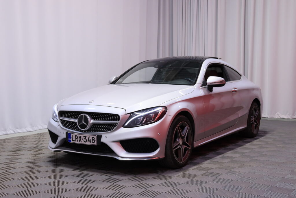 Mercedes-Benz - C - 220 d Coupé 4Matic A Business AMG // Webasto / Distronic+ / Burmester / Panorama / ILS / Blis / Ruskea nahkasisusta / Mercedes-Benz - C - 220 d Coupé 4Matic A Business AMG // Webasto / Distronic+ / Burmester / Panorama / ILS / Blis / Ruskea nahkasisusta / - Coupe