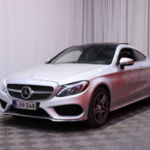 Mercedes-Benz - C - 220 d Coupé 4Matic A Business AMG // Webasto / Distronic+ / Burmester / Panorama / ILS / Blis / Ruskea nahkasisusta / - Coupe