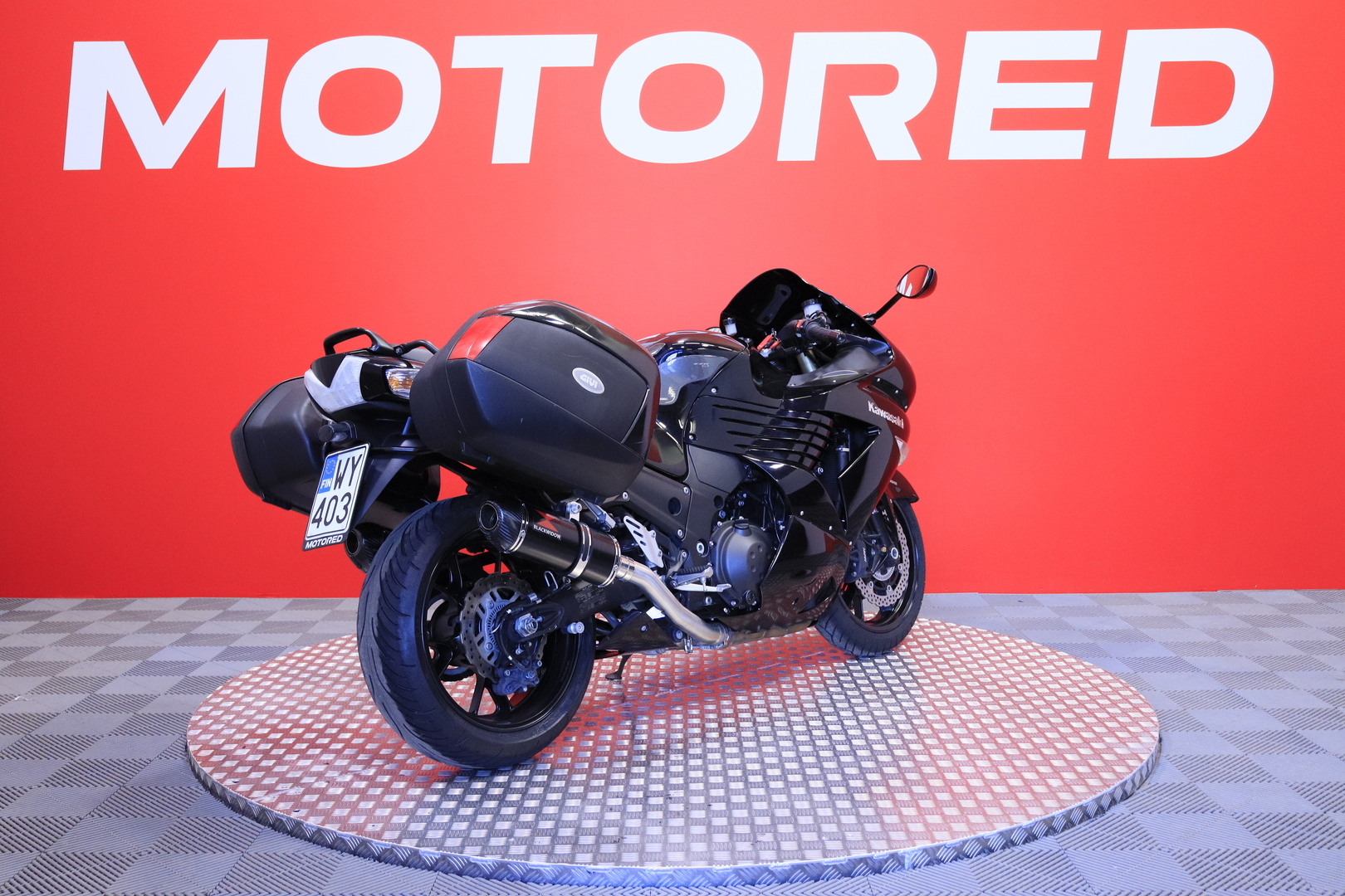 Kawasaki - ZZR - 1400 // Sivulaukut / ABS / Black Widow / Huoltokirja // - Moottoripyörä