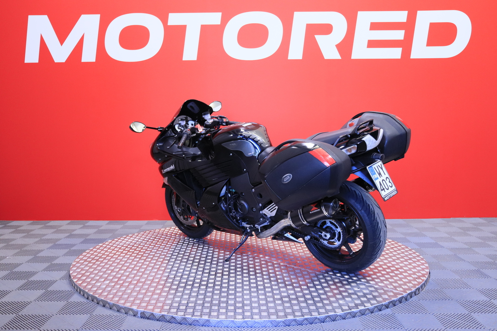 Kawasaki - ZZR - 1400 // Sivulaukut / ABS / Black Widow / Huoltokirja // - Moottoripyörä